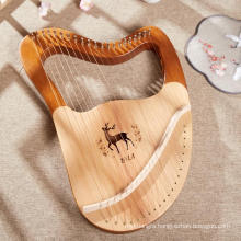 solid wood unique design Lyre Harp 21 strings portable harp musical instrument